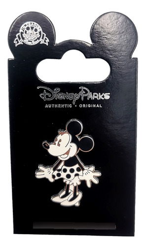 Minnie Mouse Retro B/w Pin Metal Disney Parks