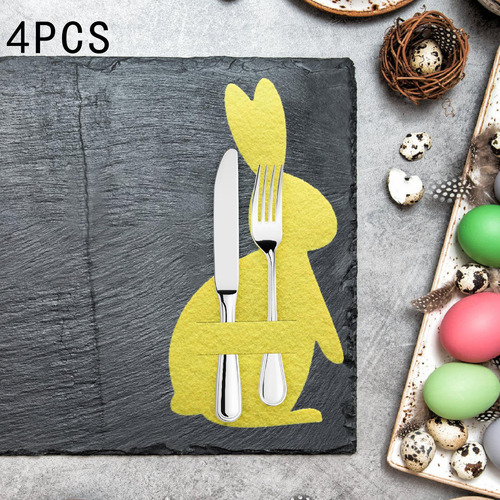 4x De Pascua Utensilios Cubiertos Bolsas Bolsas Regalos