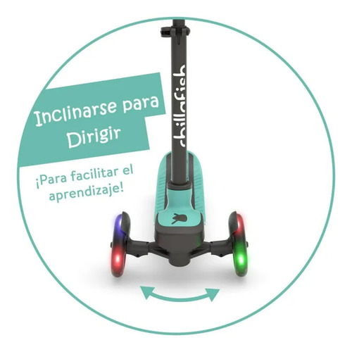 Scooter Infantil Chillafish Con Luces Verde