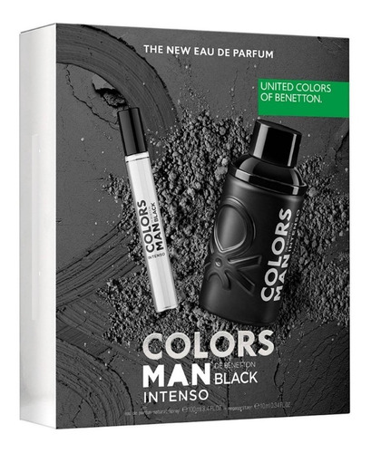 Imagen 1 de 3 de Benetton Colors Man Black Intenso Set Edp 100ml + 10 Ml