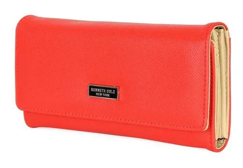 Billetera Mujer Flap-bessie Roja Kenneth Cole
