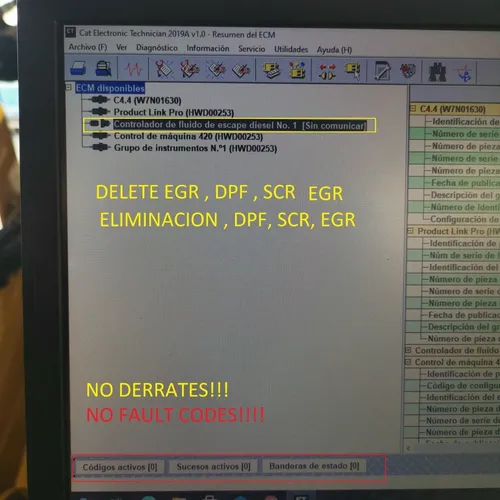Eliminacion Urea Dpf Egr Adblue Caterpillar- Postratamiento