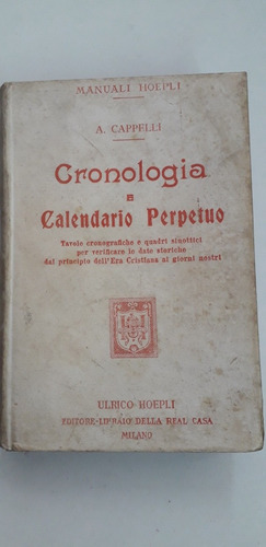 Cronologia E Calendario Perpetuo A. Cappelli