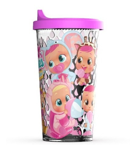 Vaso Tapa Estilo Cafe 400ml Personajes Infantiles Bel Gioco