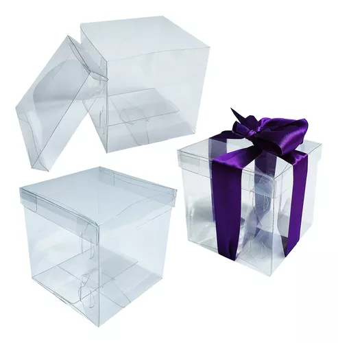 Comprar 25 Caja Cubo Acetato Transparente 12x12x12 Cms C / Tapa 