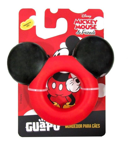 Brinquedo Para Pet Argola Mordedor Borracha - Mickey Disney