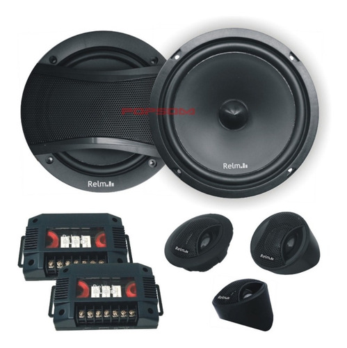 Falante Kit 2 Vias 6 Relm Symphony 200w Rs6.5 2w + Brinde