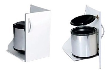 Imagen 4 de 4 de Cubo Cesto Para Residuos Redondo Fark 2003n Acero Inox.10lts