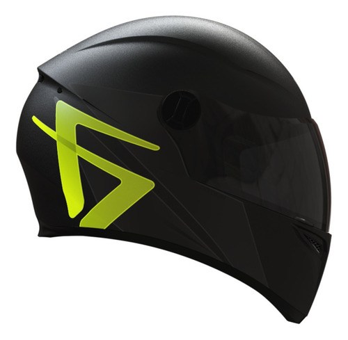 Imagen 4 de 5 de Casco Moto Integral V50 Infinity Amarillo Talle L