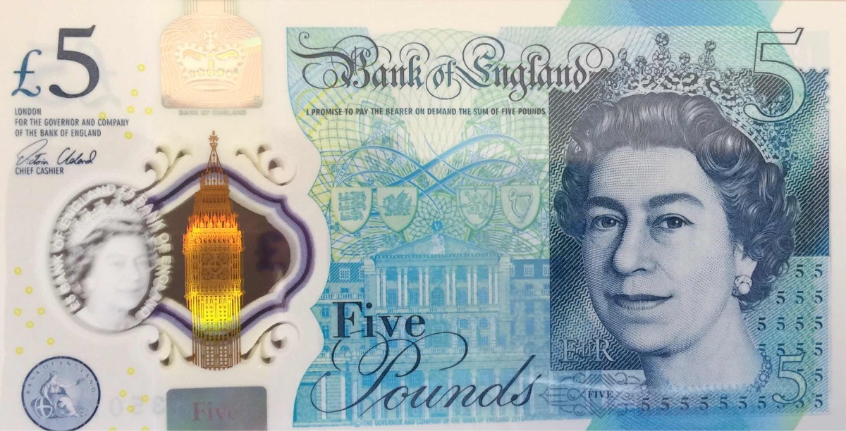 Cédula Inglaterra 5 Libras Não Circulada | Mercado Livre