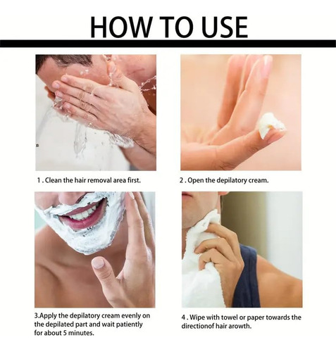 Crema De Depilación Rápida Para Hombres, 1 Unidad