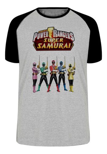 Camiseta Luxo Power Rangers Super Samurai Super Herois 