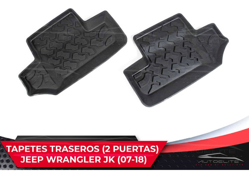 Imagen 2 de 7 de Tapetes Jeep Jk Wrangler 2 Puertas Traseros Uso Rudo 07-18