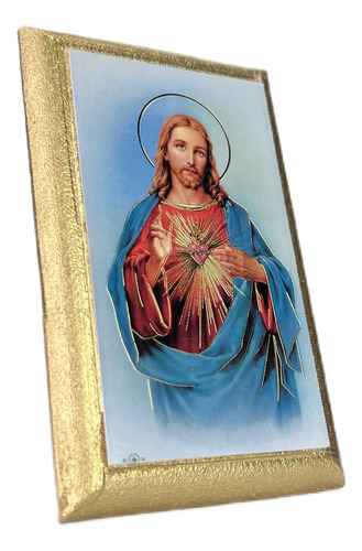 Cuadros Del Sagrado Corazón De Jesús 5 Piezas De 12cm X 7.5