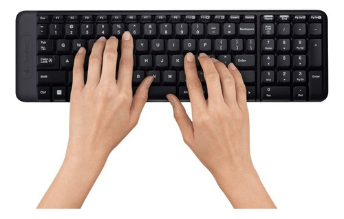 Kit Teclado Y Mouse Logitech Mk220 Negro Español Qwerty Negro Negro