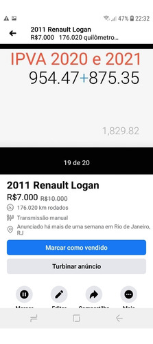 Renault Logan 2011 1.0 16v Authentique Hi-flex 4p