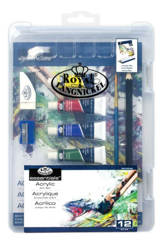 Kit Tinta Acrílica Royal & Langnickel C/ 12 Pçs Cor Variadas