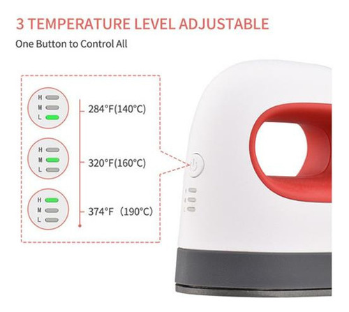 Mini Prensa De Estampación Portátil Bivolt Impresión Roja