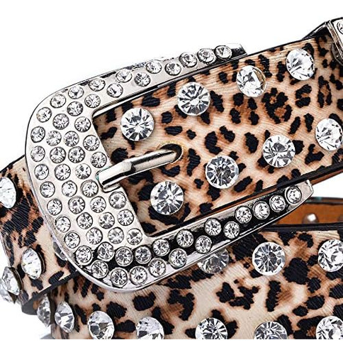 Cinturones De Cuero Pu Con Estampado De Leopardo Para Mujer,