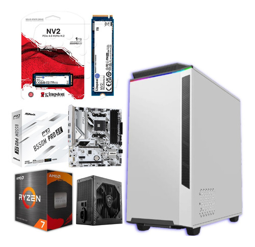  Pc  Ryzen 7 5700g/ssd 1tb/32gb Ram Mb550/600w Msi 80 Plus 