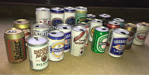 Lote De 20 Latas Vacías De Cerveza Importada Colección