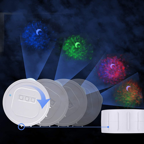 Imagen 4 de 7 de Galaxy Projector Light 3 En 1 Starry Night Sky Con Auro...