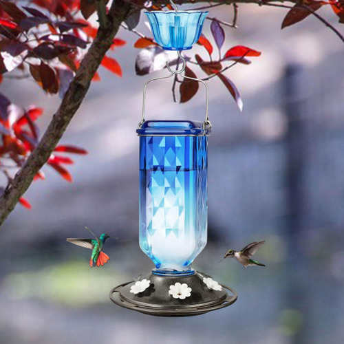 Alimentador De Colibrí Para Al Aire Libre Adorno De Azul