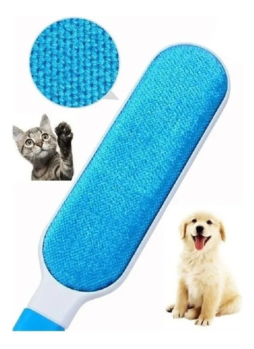 Cepillo Quita Pelusa Quita Pelo Perro Gato Muebles Ropa Color Blanco/azul