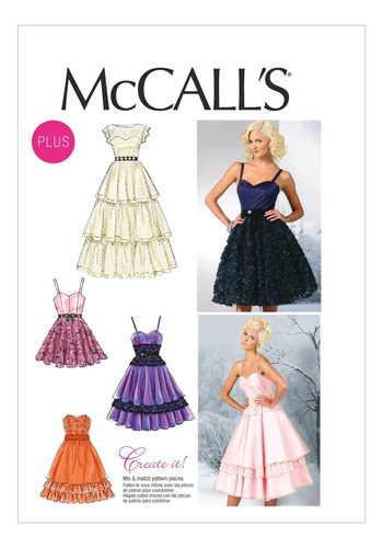 Mccall 's Patterns M6646 Talla Vestido Costura Plantilla Rr