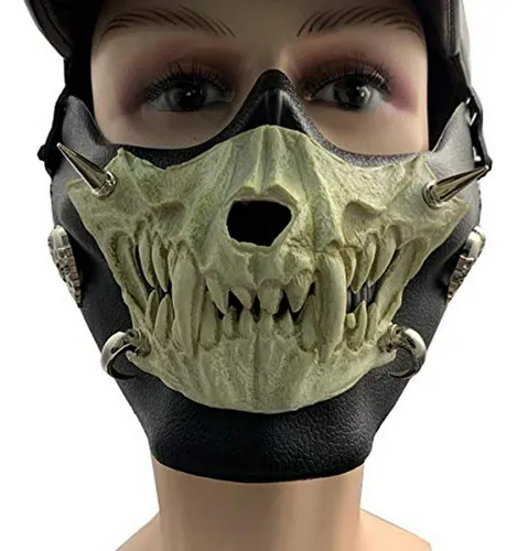 ¡frio! Máscara De Media Cara De Esqueleto De Calavera Para F