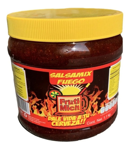 Salsa Pasta Chamoy Fuego Picante Michelada Salsamix  1.1 Kg