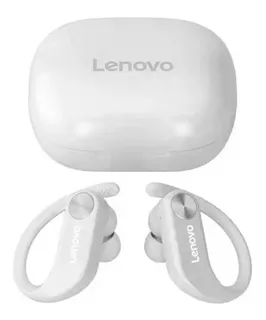 Audífonos gamer inalámbricos Lenovo LP7 blanco con luz LED