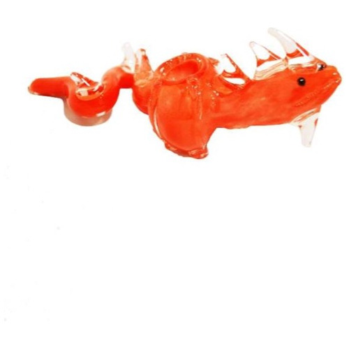 Pipa Glass Animal Dragon Red