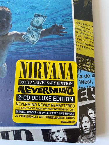 Nirvana Nevermind Cd Importado Deluxe 2x Cd Lacrado