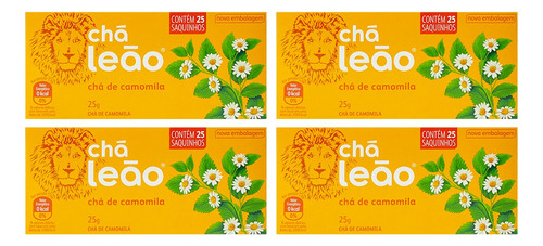 Combo Chá Camomila 4 Caixas - 100 Sachês