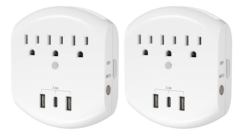 Enchufe Inteligente Marca Clear Power 3 Tomas/3 Usb/blanco