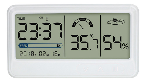 Reloj Higrómetro Digital Temperatura.humedad, Pantalla Lcd