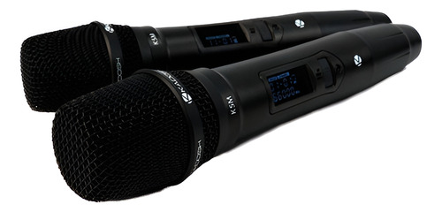 Microfone Kadosh K-502m Profissional Sem Fio Duplo Cor Preto