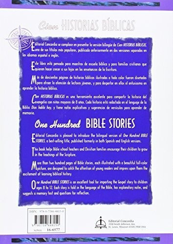 Cien Historias Biblicas - Bilingue One Hundred Bibl, De Cordia Publishing House. Editorial Concordia Publishing En Inglés