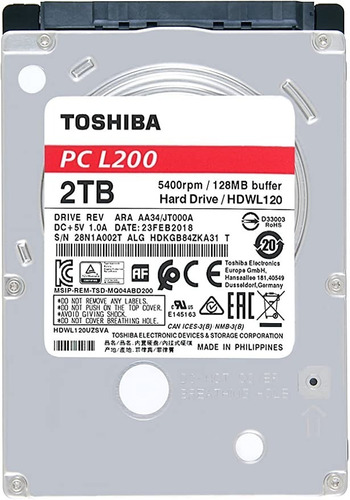 Disco Duro Interno 2tb Sellado 0hr Laptop 2.5