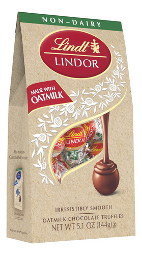 Lindt Lindor Trufas De Chocolate Con Leche De Avena, Trufas
