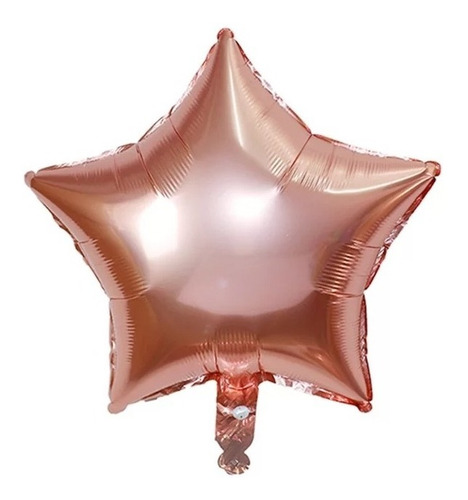 10 Globos Estrellas Color Gold Rose 