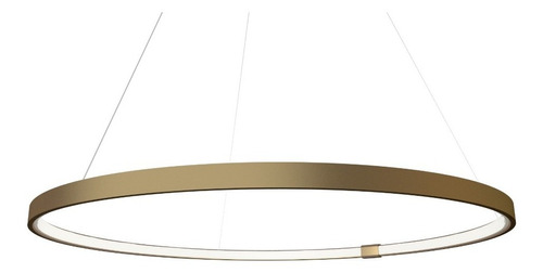 Lampara Colgante Circular Led Anillo 36w 60cm Oro Puraluz