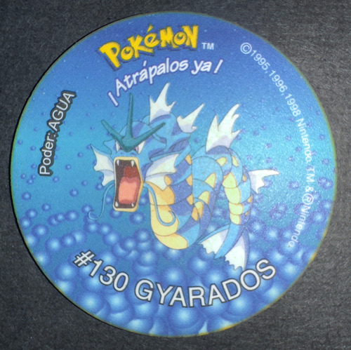 Taps 2 Pokemon De Frito Lay - #130 Gyarados - 1999 Original