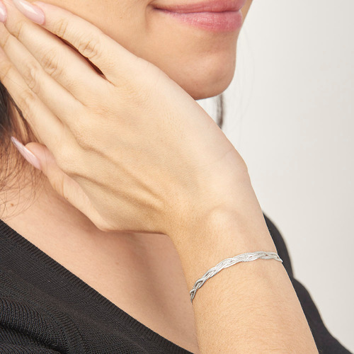 Pulsera Hombre Trenzado T 5mm Deplataley.925 Duodeluxejoyas®