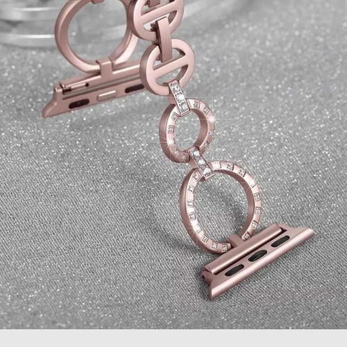 Extensible Applewatch/t500 Dama Ajustable Aros Elegantes Ancho De La Correa 42 Color Rosa Dorado