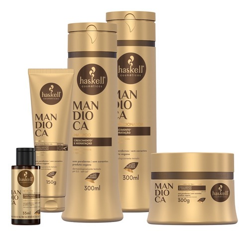 Mandioca Haskell Shampoo Cond Mascara Leavein Nectavita
