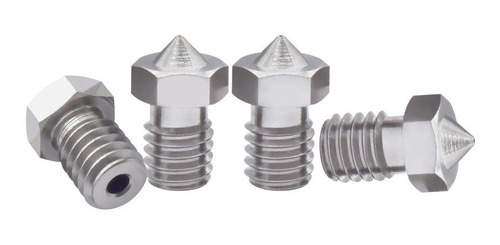 Kit Com 5 Bicos De Aço Inoxidável E3d-v5 E3d-v6 1,0mm 1,75mm