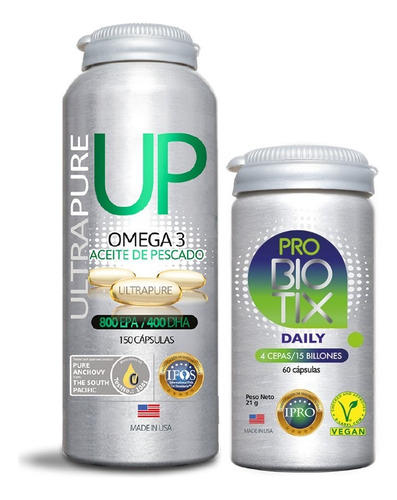 Omega Up Ultra Pure Omega 3 Epa/dha + Probiotix Daily 60 Cap