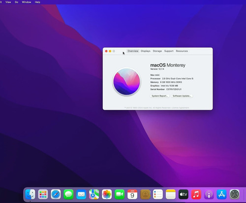 Mac Mini 2014 I5 8 Ram 1 Tb Hdd + 128 Ssd Monterey A1347 (Reacondicionado)